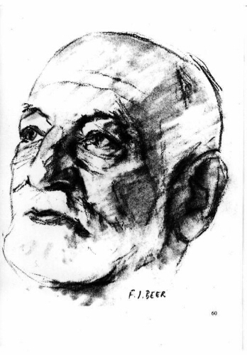 Portrait du président René Cassin par F. I. Beer